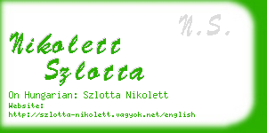 nikolett szlotta business card